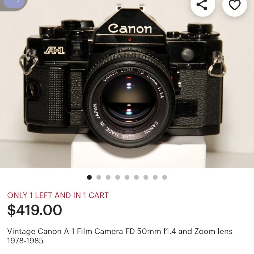 COPY - 1978 -1985 vintage Canon with 50mm zoom lenz
